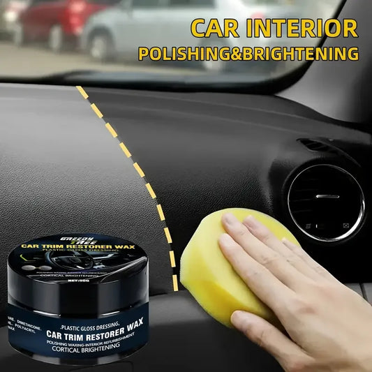 Agente de reparo de plástico automotivo transparente - agente de revestimento de cera para renovação de interiores e painéis de automóveis, cera para polimento de automóveis