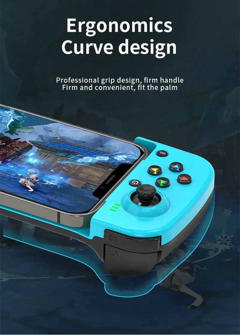 Controle de jogo sem fio extensível D3 Bluetooth 5.0 para celular Samsung Huawei Xiaomi Android iOS