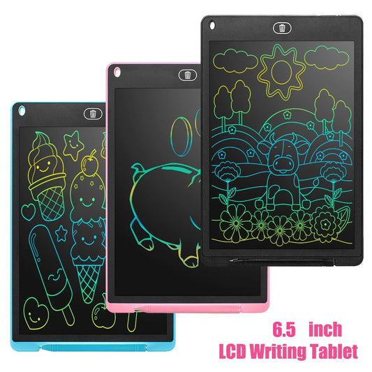 Tablet de desenho com LCD de 6,5 polegadas, brinquedo educativo Montessori para desenho, para crianças, estudantes, quadro negro mágico, presente