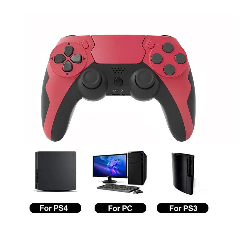 Controle sem fio GAMINJA P48 com giroscópio de seis eixos para console PS4 PS3, joystick para PC com vibração dupla Win 7, 8 e 10