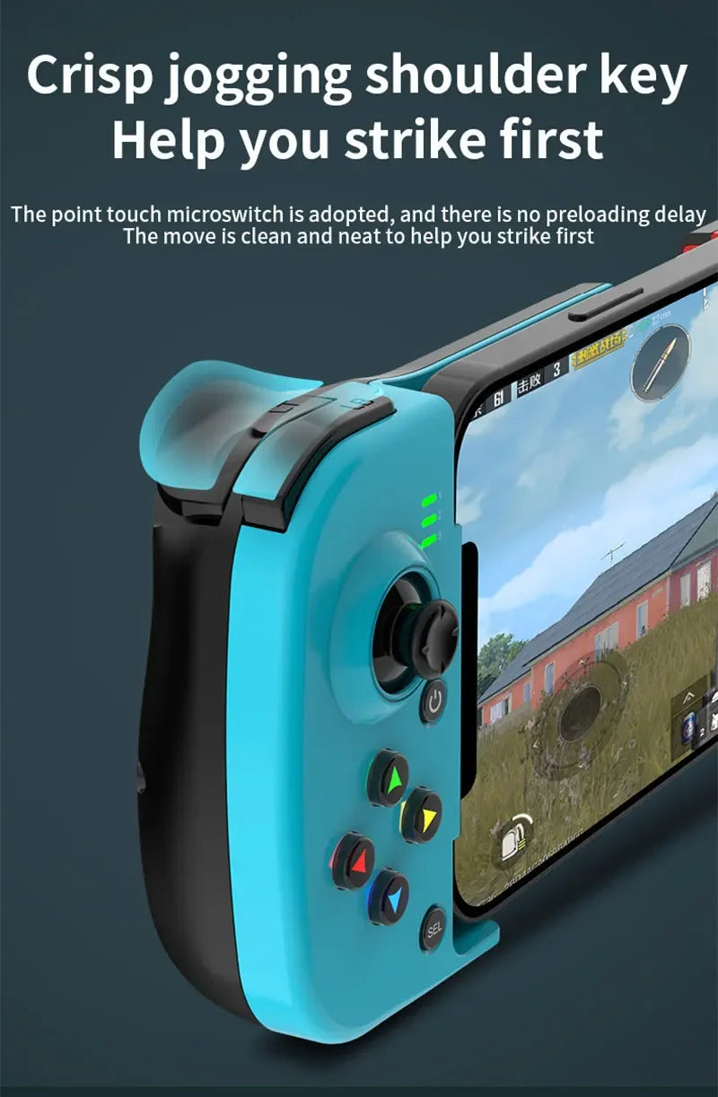 Controle de jogo sem fio extensível D3 Bluetooth 5.0 para celular Samsung Huawei Xiaomi Android iOS