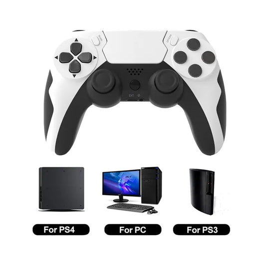 Controle sem fio GAMINJA P48 com giroscópio de seis eixos para console PS4 PS3, joystick para PC com vibração dupla Win 7, 8 e 10