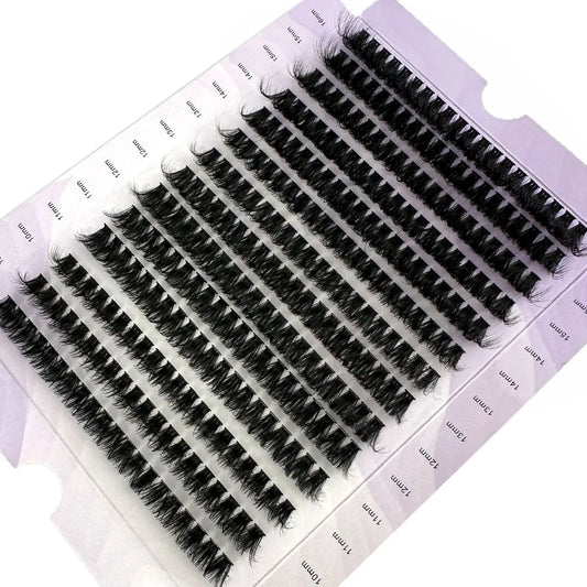 HBZGTLAD 14 fileiras 5D cílios postiços em cluster 60D/80D/100D cílios grossos D/DD curvatura 9-16 mm cílios individuais mistos extensões de cílios faça você mesmo