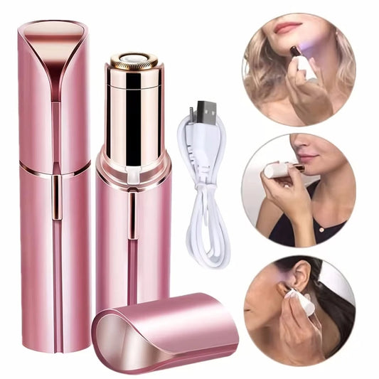 2024 Novo Depilador Facial Depilador Batom Barbeador USB Aparador Elétrico de Sobrancelhas Removedor de Pelos Feminino Mini Barbeador Depilador
