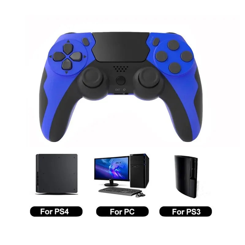 Controle sem fio GAMINJA P48 com giroscópio de seis eixos para console PS4 PS3, joystick para PC com vibração dupla Win 7, 8 e 10