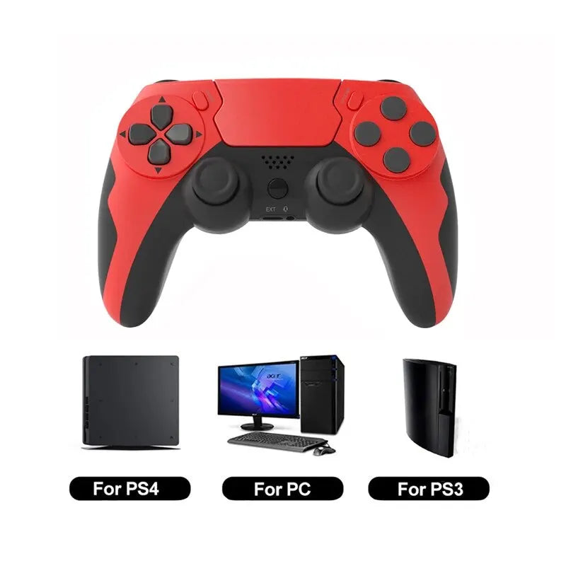 Controle sem fio GAMINJA P48 com giroscópio de seis eixos para console PS4 PS3, joystick para PC com vibração dupla Win 7, 8 e 10