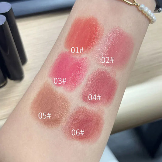 Batom vermelho marrom batom à prova d'água hidratante espelho batom gloss labial natural maquiagem de longa duração presente de dia dos namorados
