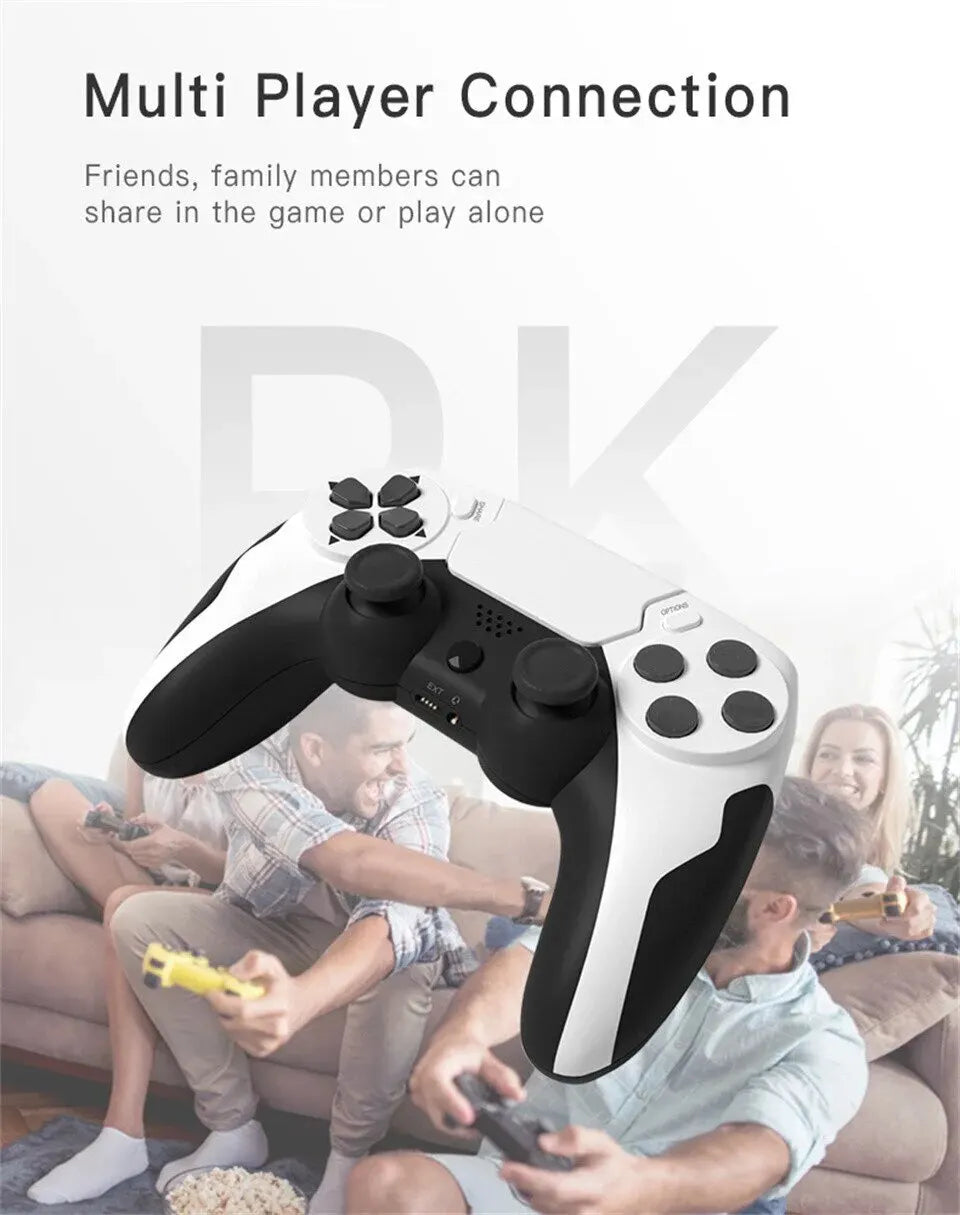 Controle sem fio GAMINJA P48 com giroscópio de seis eixos para console PS4 PS3, joystick para PC com vibração dupla Win 7, 8 e 10