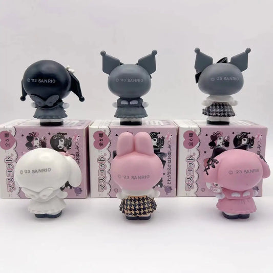 Caixa surpresa Sanrio Kuromi My Melody, bonecos de desenho animado, bolsa surpresa, modelo fofo, coleção de brinquedos para fãs